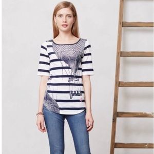 Anthropologie Postmark Boatneck Top